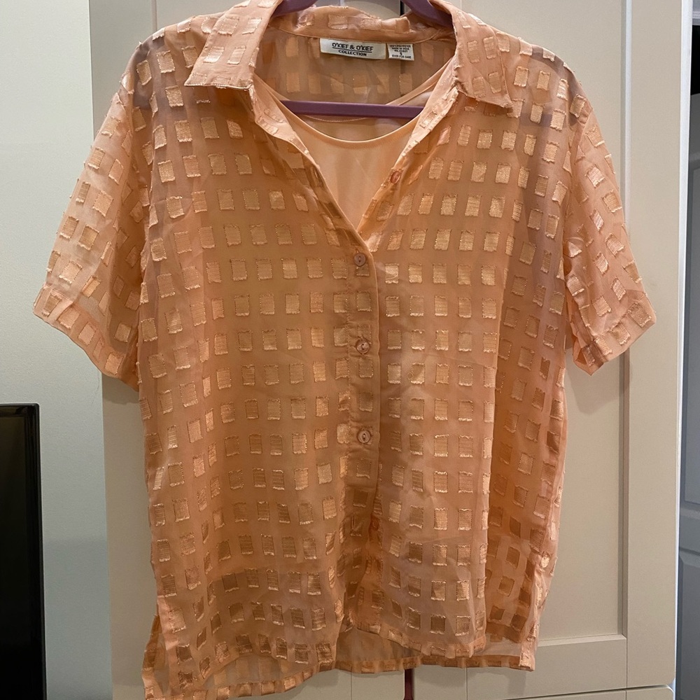 Vintage blouse with gold